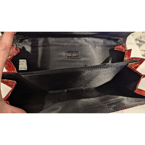 ALDO clutch‎ accordion purse leopard Hawaiian floral plumeria envelope wallet - Picture 3 of 3